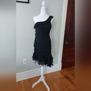 Express one-shoulder ruffled dress